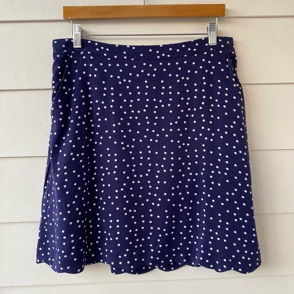 Market & Spruce • NWT Kali Scalloped Knit Polka Dot Mini Skirt Size Large - Picture 10 of 15
